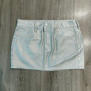 PacSun Foil Mid Rise Mini Skirt Size 26 New Without Tags!